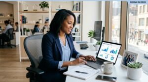 Blogs Digital marketing agency Mississauga - Ontario small business owner reviewing Google Ads and SEO performance on a laptop